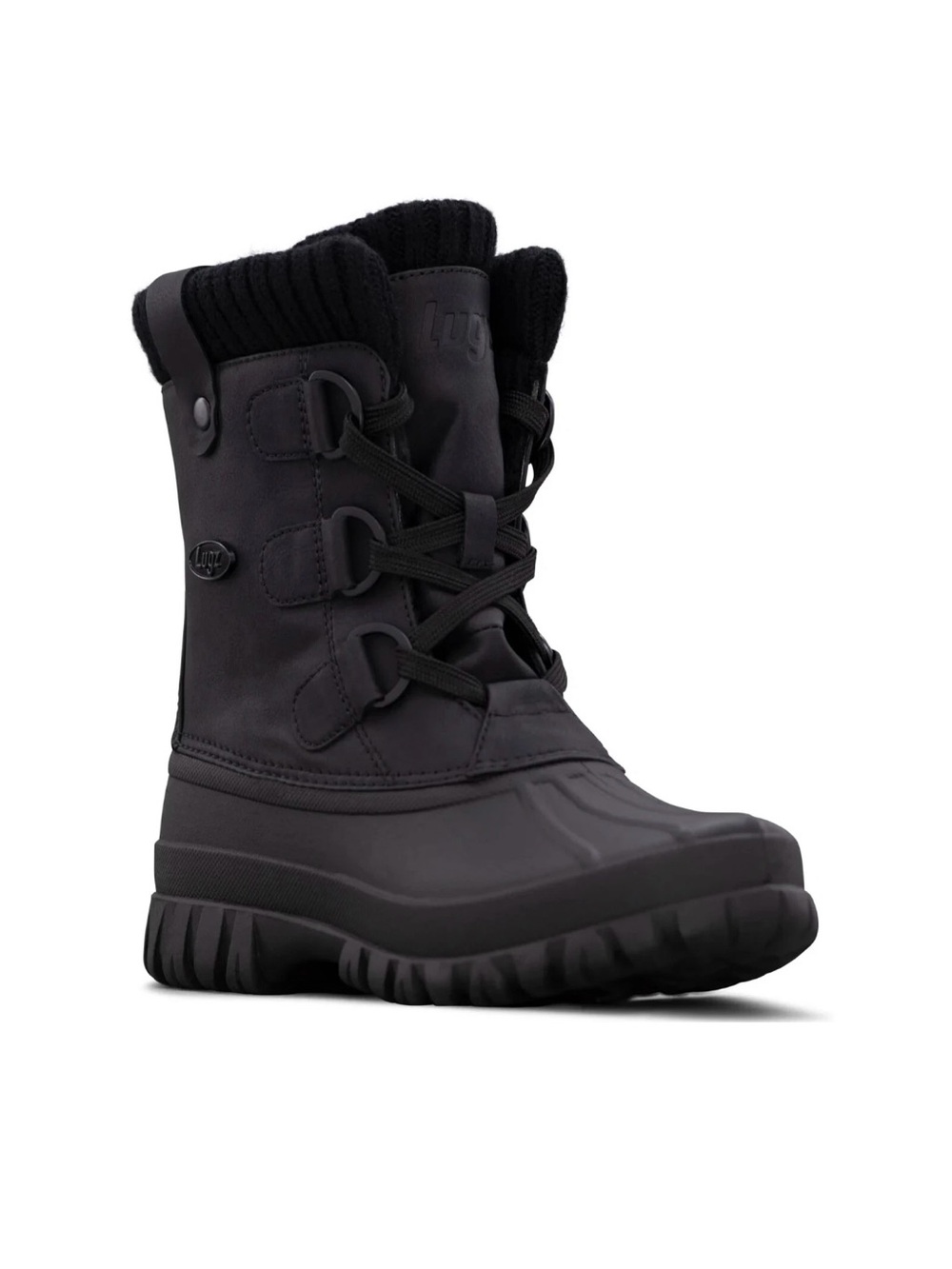 Lugz Women's Black Insulated Combat/Moto Winter Boots